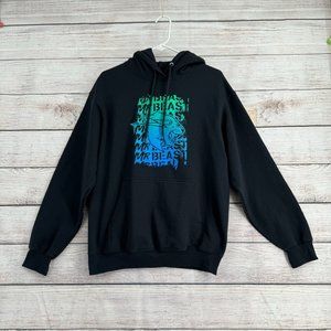 Mr. Beast Logo Pullover Hoodie Sweatshirt‎ Men's Size Medium Black/Blue/Green